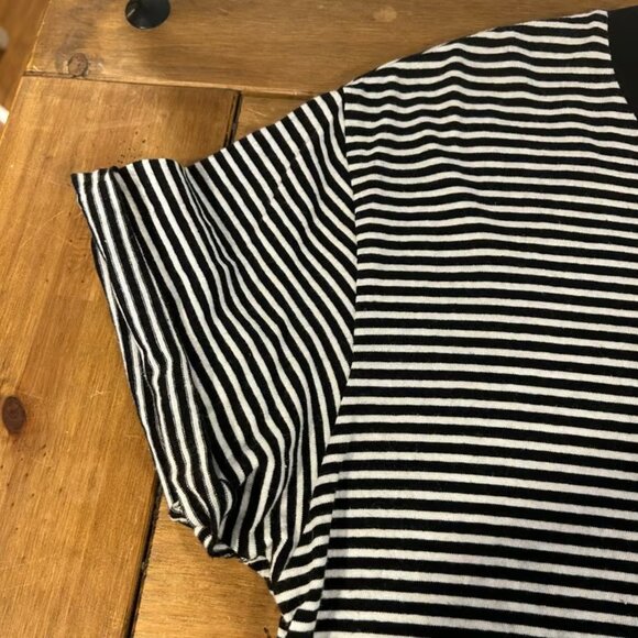 FRAME Sz L Stripped Cotton T Shirt Preppy Classic Minimalist Comfort Nautical - Picture 6 of 7